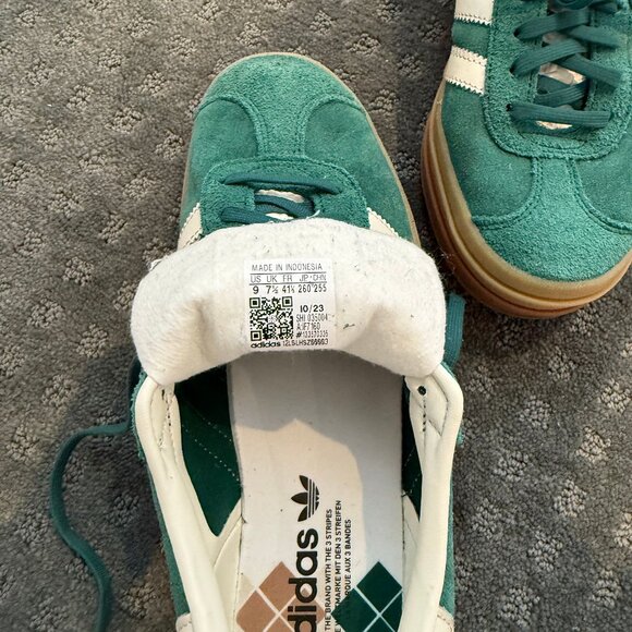 Adidas Originals Gazelle Bold Sneakers – Green, Size 9 - Picture 5 of 6